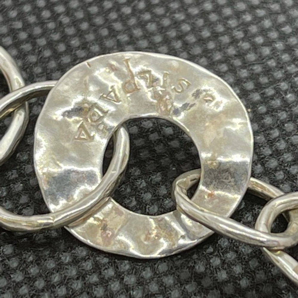 Silpada Paper Circles Bracelet thin hammered interlocking sterling sil circles - Picture 5 of 5